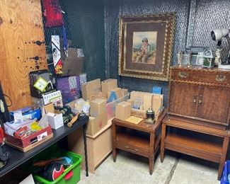 Drexel vintage side tables, paintings, lamps, Avon housewares and Avon kitchen where’s new in box, perfect for gifting! Christmas is right around the corner!