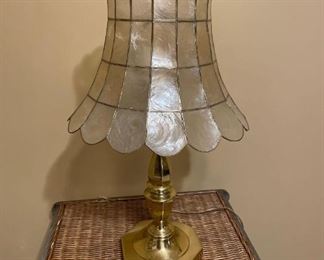 Glass Shade Gold Color Lamp