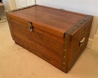 Wood and Brass Chest Trunk