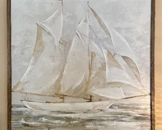 Nautical scene has a time honored feel. 36" x 36"