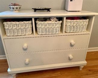 Pottery Barn Kids Catalina Classic... open storage shelving and two ample drawers. 43" L x 19" D x 34" H