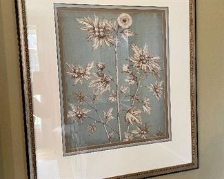 One of 2 Ethan Allen Pastel Chintz Collection Wall Art (27" x 31.5 H)