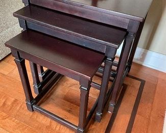 Restoration Hardware Nesting tables - a stylish space-saving solution, without giving up quality or floor space.