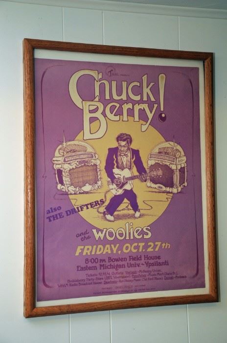 CHUCK BERRY YPSILANTI 1972 CONCERT POSTER VERY RARE AOR NM