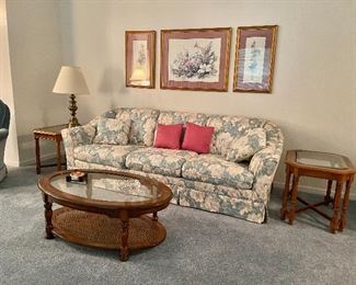 Sleeper Sofa, Tell City Coffee and End Tables