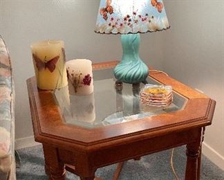 Vintage Van Briggle Pottery  Lamp with Original Butterfly Shade