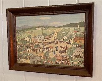 Grandma Moses Country Fair Framed Print