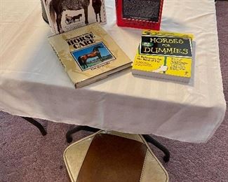 Retro Foot Stool, Horse Care Books