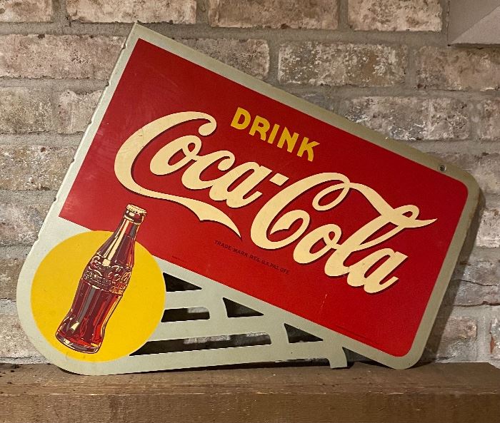 Flanged two sided antique Coca Cola Sign