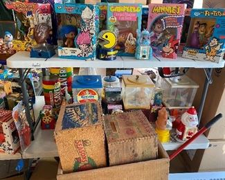 60s to 90s plastic gumball banks many new in the box
