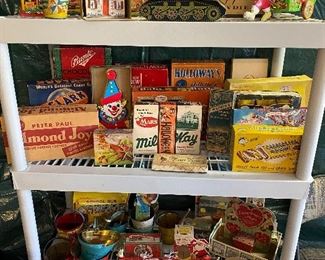 Antique and vintage candy boxes and containers
