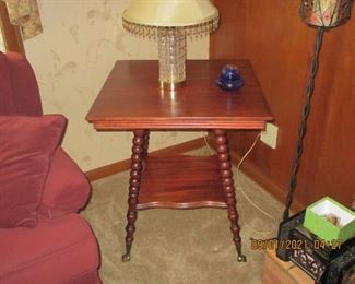 Old Spindle leg side table