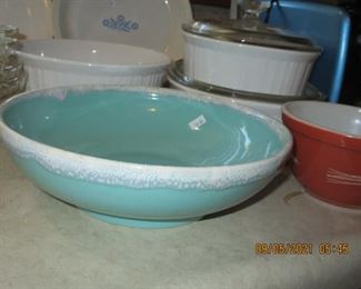 I believe this is a Hull ice cream drip bowl
