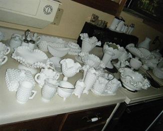 Fenton milk glass .More milk glass than you can shake a stick at.