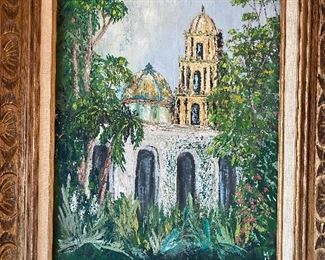 ORIGINAL OIL AND SIGNED-LOOKS LIKE A MISSION