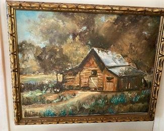 LOTS OF ORIGINAL OIL BARN ART DEPICTIONS