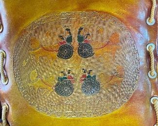 LEATHER ETHNIC PILLOW