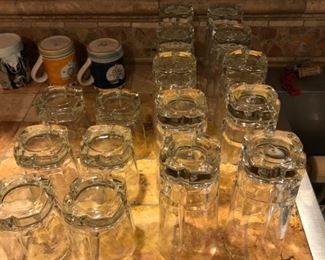 Set of drinking glasses: 10 tall, 6 short $10
