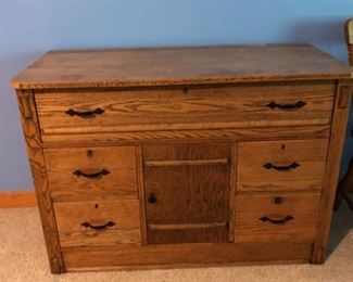 Oak cupboard 42.5" wide x 19.5" deep x 30" tall $100