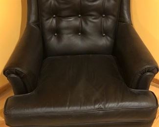Black leather chair $50