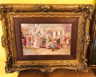 Original painting in antique frame $300