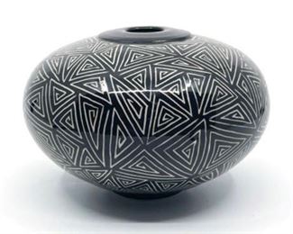 Lot 034
Robin Mackay Studio Pottery Signed Geometric Vase