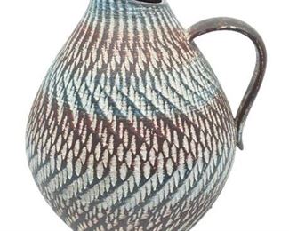 Lot 110
Mid Century Modern Ges Gesch Hand Thrown Pitcher
