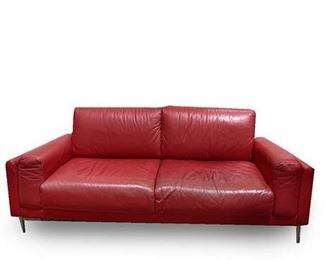 Lot 015
Italsofa Red Leather Sofa