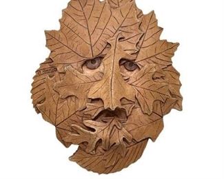 Lot 059
A. Hendel Green Man Styled Signed Clay Mask