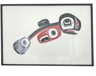 Lot 279
Native American "Alevin", Panze' Signed Lithograph