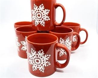 Lot 305
Waechtersbach Red and Snowflake Coffee Mugs