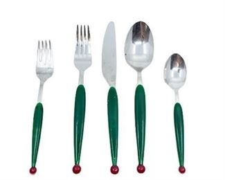 Lot 332
WMF Fantasia Green and Red Flatware