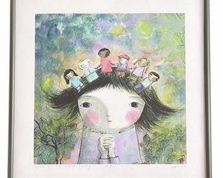 Lot 466
Kana Handel, "For My World Family" Numbered Lithograph