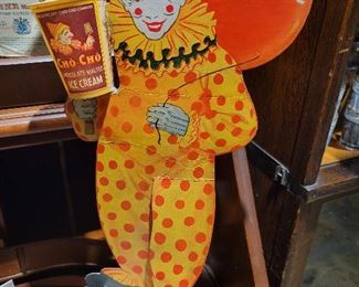 Cho Cho the Clown advertising display
