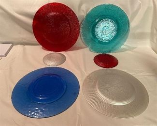 Glitter Glass Chargers