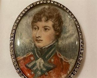 Sterling 19th Century Portrait Brooch