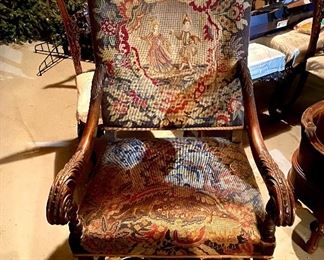 French Louis XIII Tapestry armchair