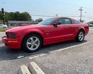 2008 Red Mustang GT.  Starting bid: $10,500