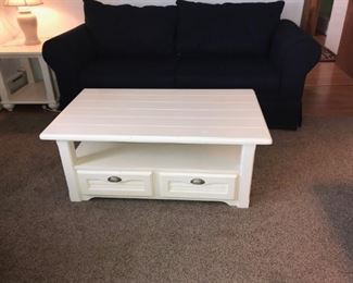 Ivory coffee table and end table