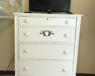 Painted Antique tall dresser