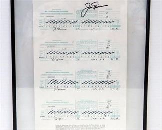 Jack Nicklaus Autographed 80th US Open Championship Scorecard, Opponent On Card Is Isao Aoki, In Display