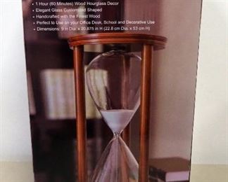 Libra Wood Hourglass Decor Model # B161500