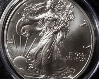 2011 St Gauden 25th Anniversary Silver Coin, 1 oz Fine Silver, Certified By PCGS, Graded MS70