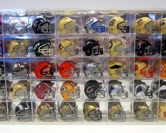 Riddell NFL Mini Football Helmet Collection, Qty 40, Various Teams, In Display Box