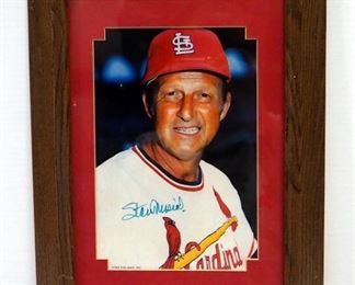 Stan Musial St. Louis Cardinals Autographed Photo In Frame