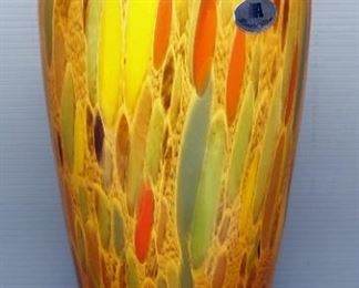 Maestri Vetrai Art Glass Vase, 15" H