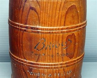 Barrel Containers, Qty 3, Includes Briggs Smoking Tobacco Wood Barrel, Glass Barrel With Lid, And Ice Bucket With Lid And Handle