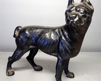 Cast Iron French Bull Dog, 10" H