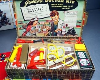 Vintage Toys And Games, Includes Kenner Color Slides, Tin Litho Police Car, Dominos, Models, And More