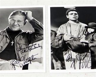 MASH Actors Autographed Photos, Includes Gary Burghoff (Radar) And Bill Christopher (Father Mulcahy)